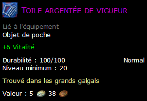 Toile argentée de vigueur