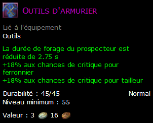 Outils d'armurier