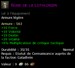 Robe de la Lothlorien