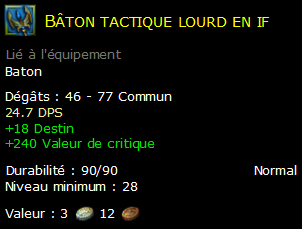 Bâton tactique lourd en if