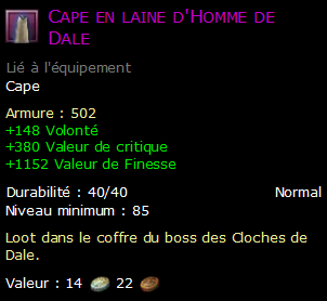 Cape en laine d'Homme de Dale